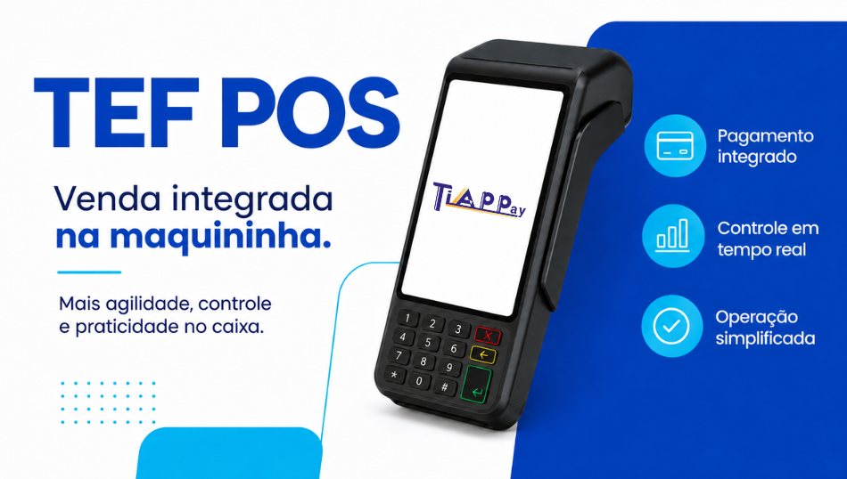 TEF POS — pagamento integrado do sistema TiApps na maquininha
